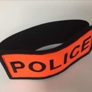 BRASSARD POLICE ORANGE : 2.500 CFA
