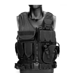 GILET TACTIQUE NOIR FONCTIONNEL : 20.000 CFA