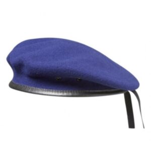 BÉRET BLEU MARINE AVEC BORDURE EN CUIR VÉRITABLE 6.000 cfa