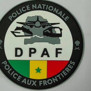 Écusson PVC NOIR en relief 3D POLICE AUX FRONTIÈRES : 2.500 CFA